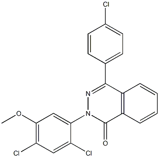 4-(4-chlorophenyl)-2-(2,4-dichloro-5-methoxyphenyl)-1(2H)-phthalazinone Struktur