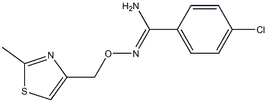 O1-[(2-methyl-1,3-thiazol-4-yl)methyl]-4-chlorobenzene-1-carbohydroximamide Struktur