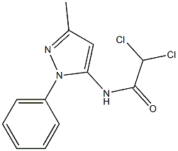 2,2-dichloro-N-(3-methyl-1-phenyl-1H-pyrazol-5-yl)acetamide Struktur