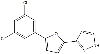 3-[5-(3,5-dichlorophenyl)-2-furyl]-1H-pyrazole Struktur