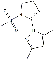 3,5-dimethyl-1-[1-(methylsulfonyl)-4,5-dihydro-1H-imidazol-2-yl]-1H-pyrazole Struktur