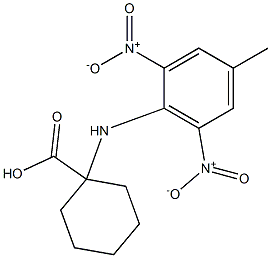 1-(4-methyl-2,6-dinitroanilino)cyclohexanecarboxylic acid Struktur