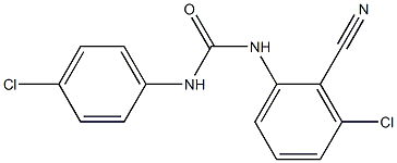 N-(3-chloro-2-cyanophenyl)-N'-(4-chlorophenyl)urea Struktur