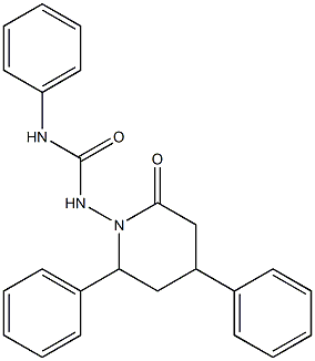 N-(2-oxo-4,6-diphenylpiperidino)-N'-phenylurea Struktur