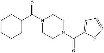 [4-(cyclohexylcarbonyl)piperazino](2-furyl)methanone Struktur