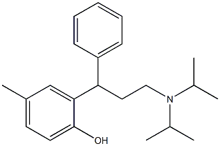 3-(2-Hydroxy-5-Methyl Phenyl)-N,N-Diisopropyl-3-Phenyl Propylamine Struktur