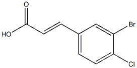 (E)-3-(3-bromo-4-chlorophenyl)acrylic acid Struktur