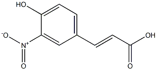 (E)-3-(4-hydroxy-3-nitrophenyl)acrylic acid Struktur