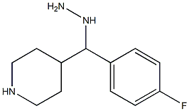 1-((4-fluorophenyl)(piperidin-4-yl)methyl)hydrazine Struktur