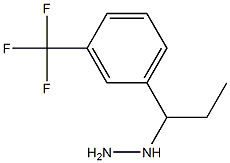 1-(1-(3-(trifluoromethyl)phenyl)propyl)hydrazine Struktur