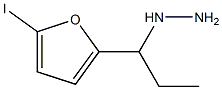 1-(1-(5-iodofuran-2-yl)propyl)hydrazine Struktur