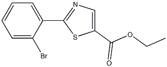 2-(2-BROMO-PHENYL)-THIAZOLE-5-CARBOXYLIC ACID ETHYL ESTER Struktur