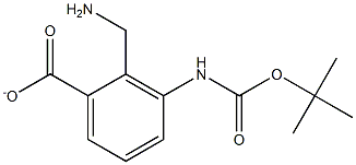 2-(aminomethyl)-3-(tert-butoxycarbonylamino)benzoate Struktur