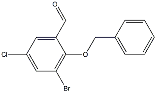 2-(benzyloxy)-3-bromo-5-chlorobenzaldehyde Struktur