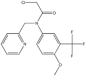 2-chloro-N-(3-(trifluoromethyl)-4-methoxyphenyl)-N-((pyridin-2-yl)methyl)acetamide Struktur