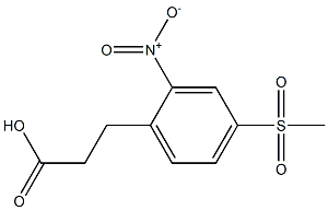 3-(4-(methylsulfonyl)-2-nitrophenyl)propanoic acid Struktur