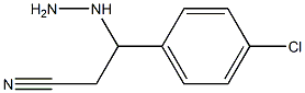 3-(4-chlorophenyl)-3-hydrazinylpropanenitrile Struktur