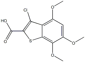 3-chloro-4,6,7-trimethoxybenzo[b]thiophene-2-carboxylic acid Struktur