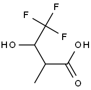 4,4,4-trifluoro-3-hydroxy-2-methylbutanoic acid Struktur