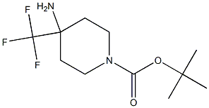 4-Amino-4-trifluoromethyl-piperidine-1-carboxylic acid tert-butyl ester Struktur