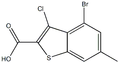 4-bromo-3-chloro-6-methylbenzo[b]thiophene-2-carboxylic acid Struktur