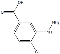 4-chloro-3-hydrazinylbenzoic acid Struktur