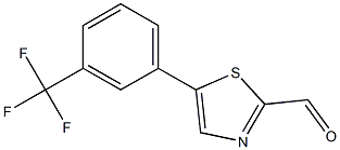 5-(3-(trifluoromethyl)phenyl)thiazole-2-carbaldehyde Struktur