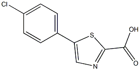 5-(4-chlorophenyl)thiazole-2-carboxylic acid Struktur