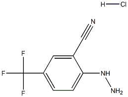 5-(trifluoromethyl)-2-hydrazinylbenzonitrile hydrochloride Struktur