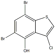 5,7-dibromo-3-chlorobenzo[b]thiophen-4-ol Struktur