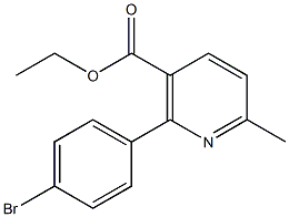 ethyl 2-(4-bromophenyl)-6-methylnicotinate Struktur