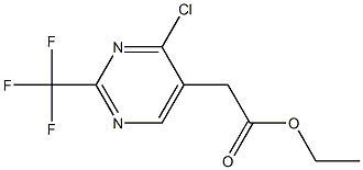 ethyl 2-(4-chloro-2-(trifluoromethyl)pyrimidin-5-yl)acetate Struktur