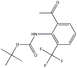 tert-butyl 2-acetyl-6-(trifluoromethyl)phenylcarbamate Struktur