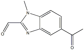 5-Acetyl-1-methyl-1H-benzimidazole-2-carboxaldehyde Struktur