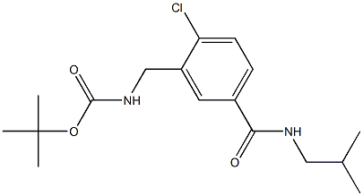 3-(Boc-aminomethyl)-4-chloro-N-isobutylBenzamide Struktur