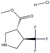 Trans (+/-) 4-(Trifluoromethyl)Pyrrolidine-3-Carboxylic Acid Methyl Ester Hydrochloride Struktur