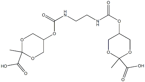 5-[2-[(2-carboxy-2-methyl-1,3-dioxan-5-yl)oxycarbonylamino]ethylcarbamoyloxy]-2-methyl-1,3-dioxane-2-carboxylic acid Struktur