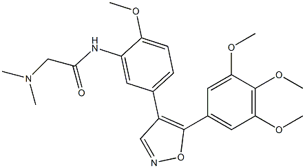 2-(dimethylamino)-N-(2-methoxy-5-(5-(3,4,5-trimethoxyphenyl)isoxazol-4-yl)phenyl)acetamide Struktur