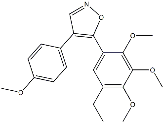 5-(5-ethyl-2,3,4-trimethoxyphenyl)-4-(4-methoxyphenyl)isoxazole Struktur