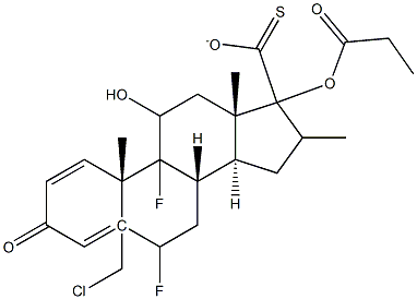 5-Chloromethyl 6 ,9 -Difluoro-11 -hydroxy-16 -methyl-3-oxo-17 -(propionyloxy)-androsta-1,4-diene-17 -carbothioate Struktur