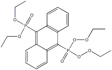 [10-(Diethoxy-phosphoryl)-anthracen-9-yl]-phosphonic acid diethyl ester Struktur