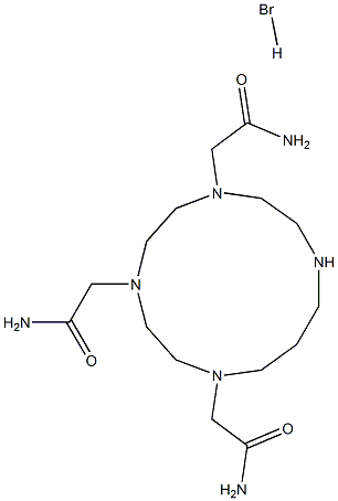 1,4,7-Tris(aminocarbonylmethyl)-1,4,7,10-tetraazacyclotridecane hydrobromide Struktur