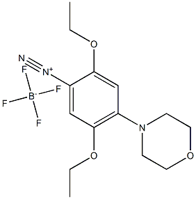 2,5-Diethoxy-4-Morpholino-benzenediazonium Fluorobrorate Struktur