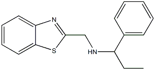 (1,3-benzothiazol-2-ylmethyl)(1-phenylpropyl)amine Struktur