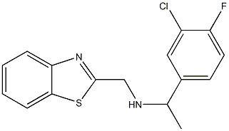 (1,3-benzothiazol-2-ylmethyl)[1-(3-chloro-4-fluorophenyl)ethyl]amine Struktur