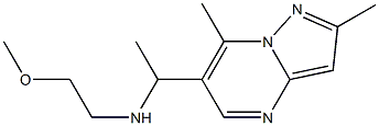 (1-{2,7-dimethylpyrazolo[1,5-a]pyrimidin-6-yl}ethyl)(2-methoxyethyl)amine Struktur