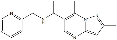 (1-{2,7-dimethylpyrazolo[1,5-a]pyrimidin-6-yl}ethyl)(pyridin-2-ylmethyl)amine Struktur