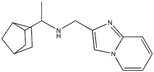 (1-{bicyclo[2.2.1]heptan-2-yl}ethyl)({imidazo[1,2-a]pyridin-2-ylmethyl})amine Struktur