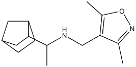 (1-{bicyclo[2.2.1]heptan-2-yl}ethyl)[(3,5-dimethyl-1,2-oxazol-4-yl)methyl]amine Struktur