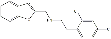 (1-benzofuran-2-ylmethyl)[2-(2,4-dichlorophenyl)ethyl]amine Struktur